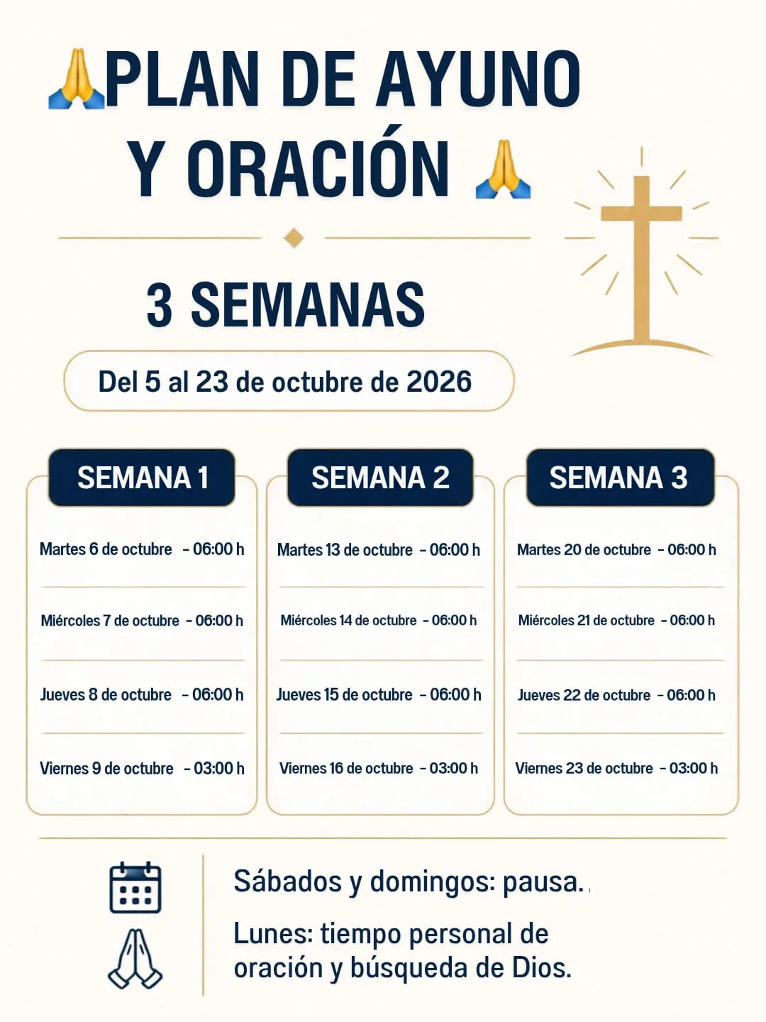 Plan de Ayuno y Oración